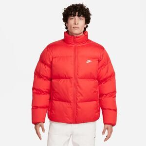 Mens Size 2XL Nike Sports Club Puffer Jacket Red Gewatteerd Full Zip FB7368-657